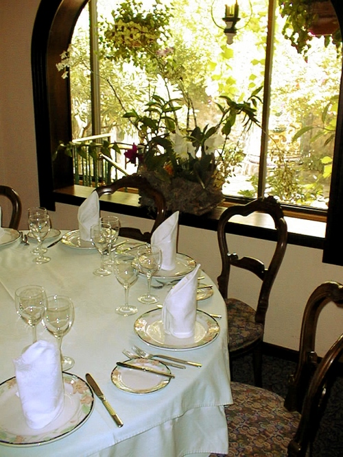 Typical place setting in this wonderful restaurant